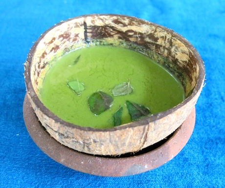 Karapincha Kola Kanda soup at Anilana Nilaveli