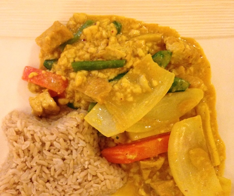 The yellow curry at May Veggie Home.