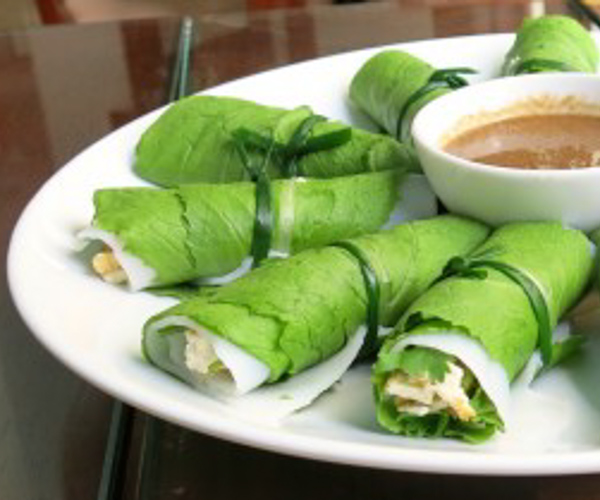 fresh vegan spring rolls in Vietnam