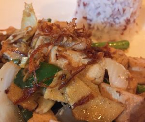 Tofu and lemongrass at Lily’s Secret Garden in Siem Reap