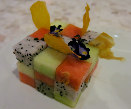 tropical fruit Rubik’s Cube at Kayu Puti