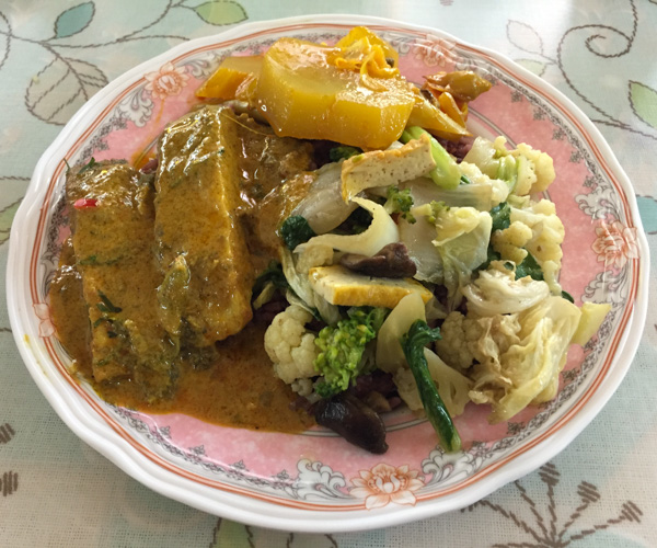 vegan food at Mae Orathai Vegetarian in Phuket