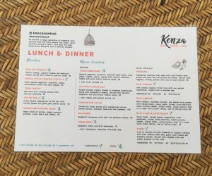Kenza in Kuta menu 1