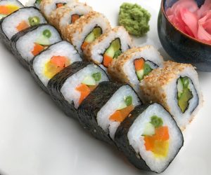 Salinda Resort vegan sushi