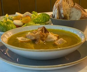 Hilton Bankside vegan soup