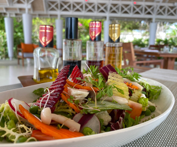 Mixed veggie salad at LUX South Ari Atoll