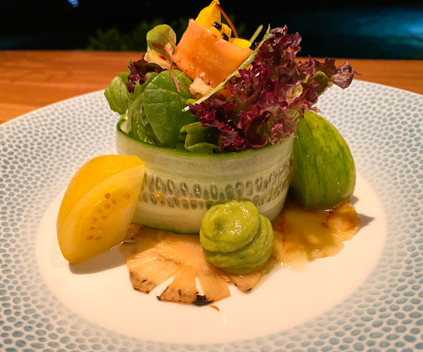 vegan salad at Kurumba Maldives Vegan Food Quest