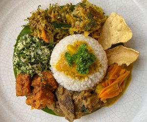 vegan rice and curries at Jetwing Pavilions
