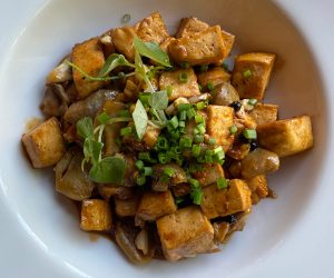 Anantara Angkor vegan black bean tofu