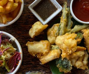 Anantara Angkor vegan fish and chips