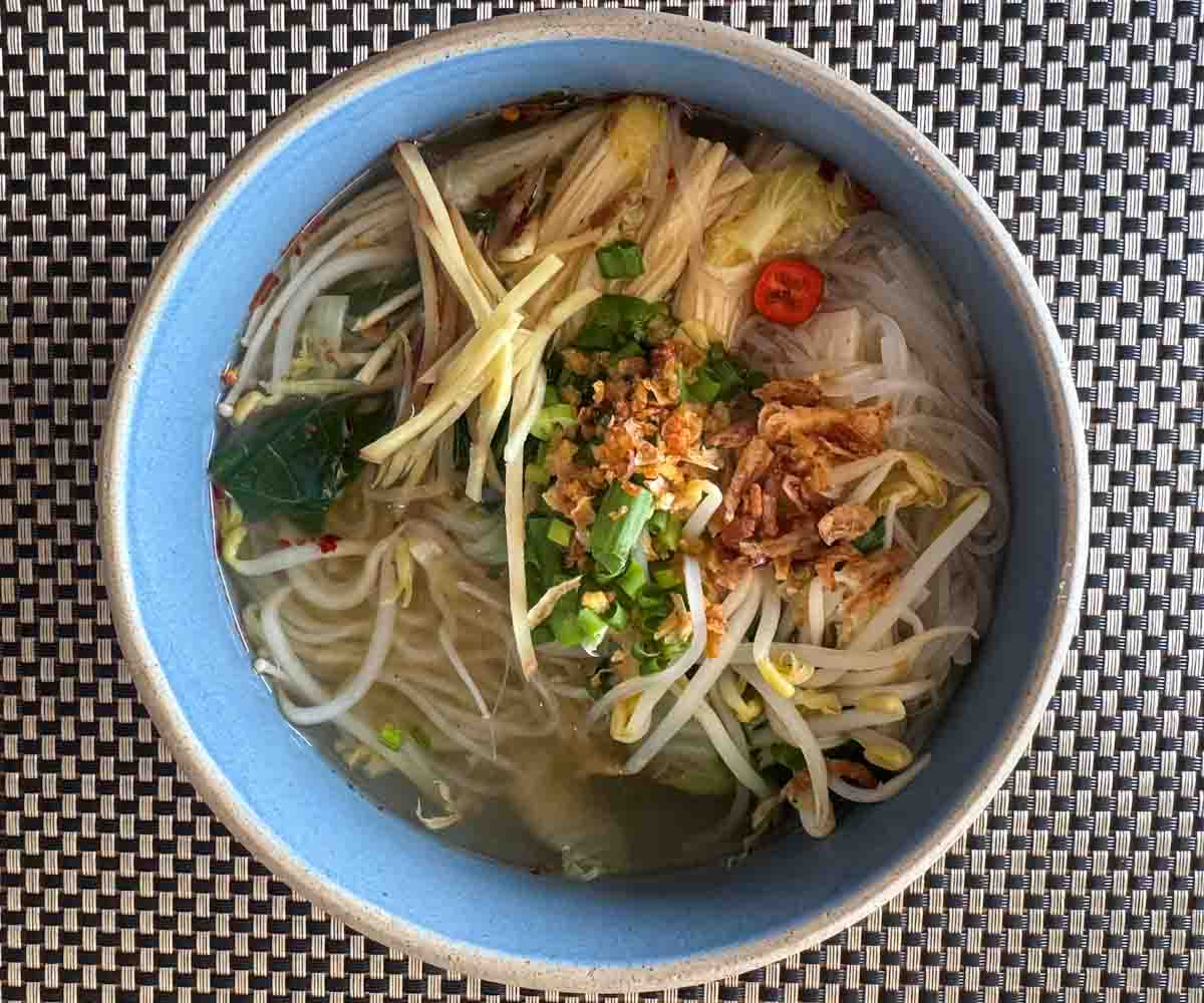 W Koh Samui vegan noodle soup W Koh Samui vegan noodle soup